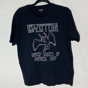 Old Navy Black Led Zeppelin Tee M